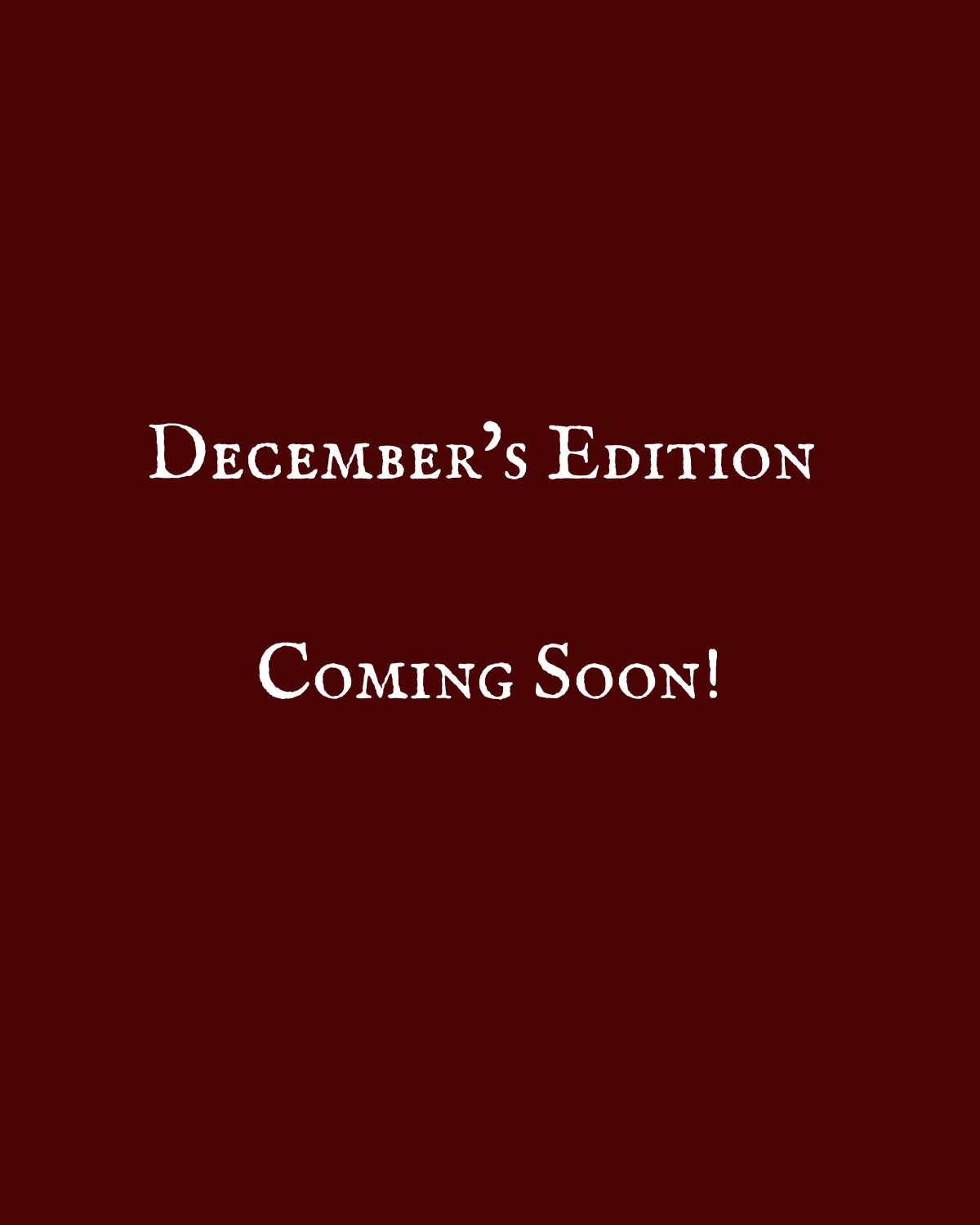 The Faithful Homestead Mail Club - December's Edition - (U.S. Members)